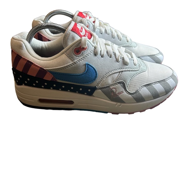 Nike Size Air Max 1 Parra At3057-100 Para Low Cut White Tone Sz 9.5 - Picture 9 of 9